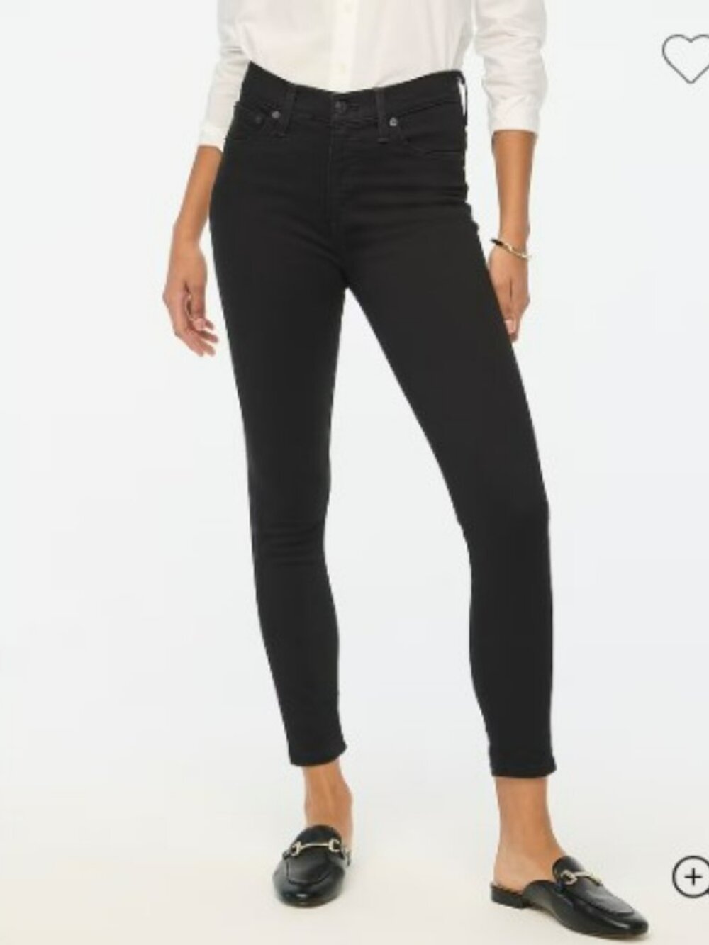 J Crew - 9" mid-rise black skinny jean in signature stretch